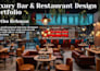 design modern restaurant bar cafe interior with realistic 3d rendering